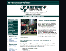 Tablet Screenshot of greeneswaterwells.com